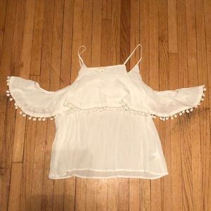 White off-shoulder shirt